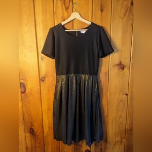 LulaRoe A-Line Rose-gold & Black